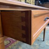 Desk full of Louis XVI style black leather