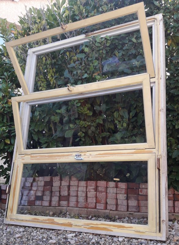 Wooden canopy 3 windows with bellows and abbatant