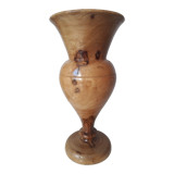 Turned wooden vase