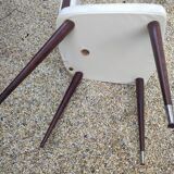Set of 4 Vintage Mid-Century Modern Chairs with Tapered Legs and Metal Sabers -