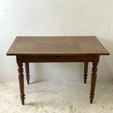 Old desk table with turned legs