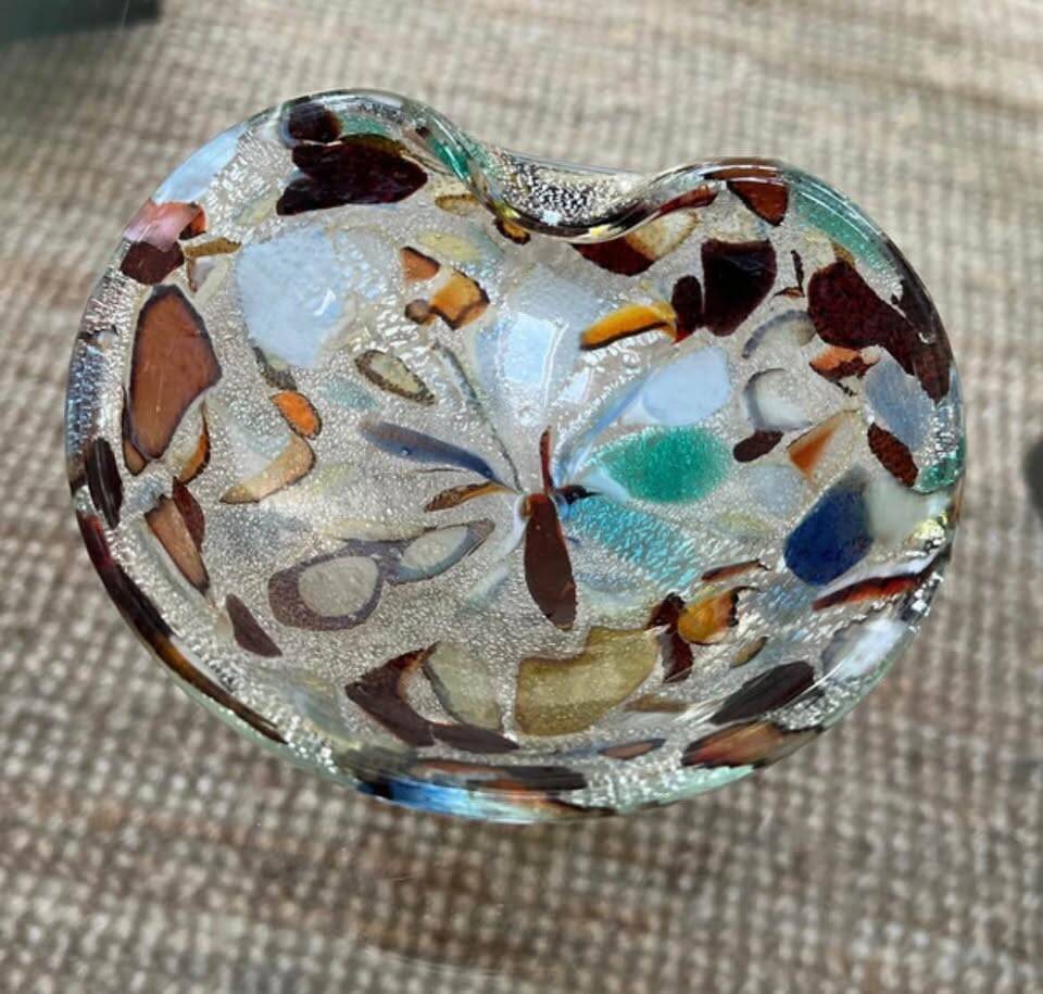 Vintage Murano glass ashtray/coin tray