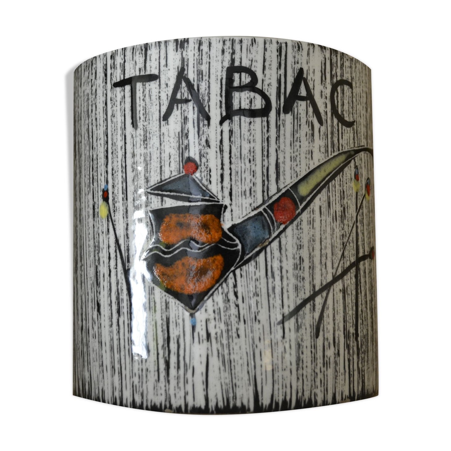 Pot à tabac années 50 numéroté