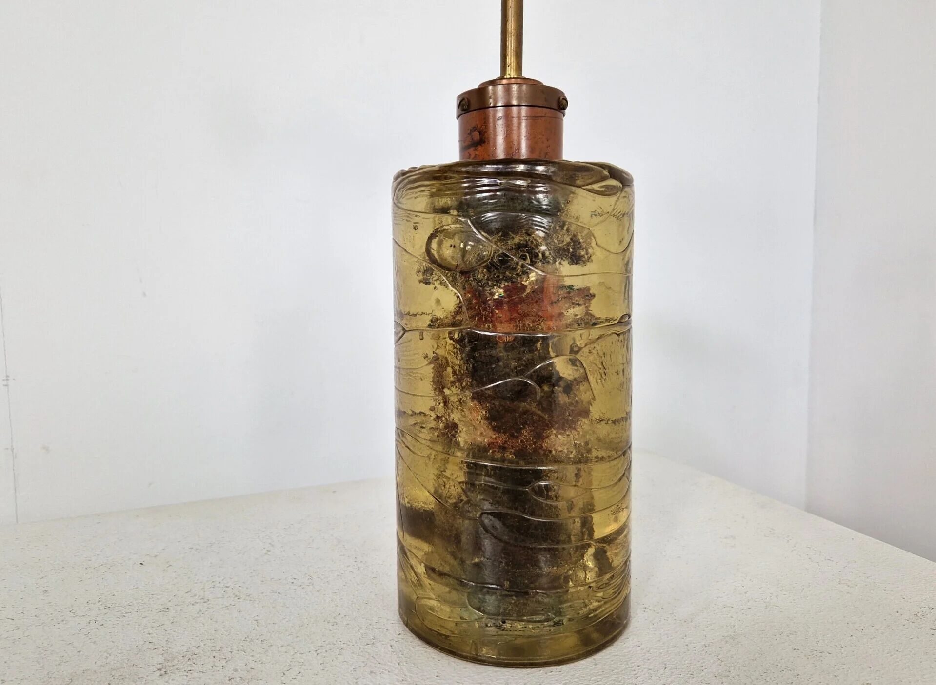 Fractal resin and copper lamp | 1970s