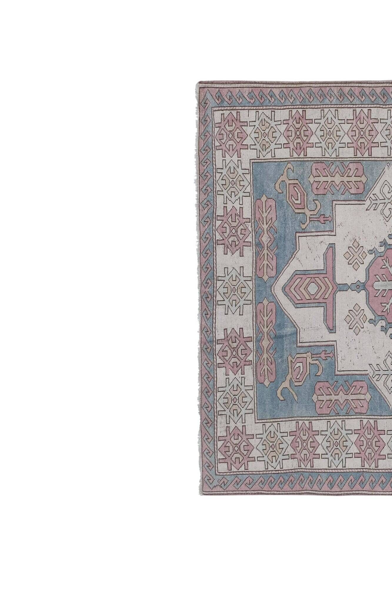 Vintage handmade Turkish rug 215x304 cm