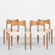 4 dining chairs in oak by Arne Hovmand Olsen for Mogens Kold 1960s