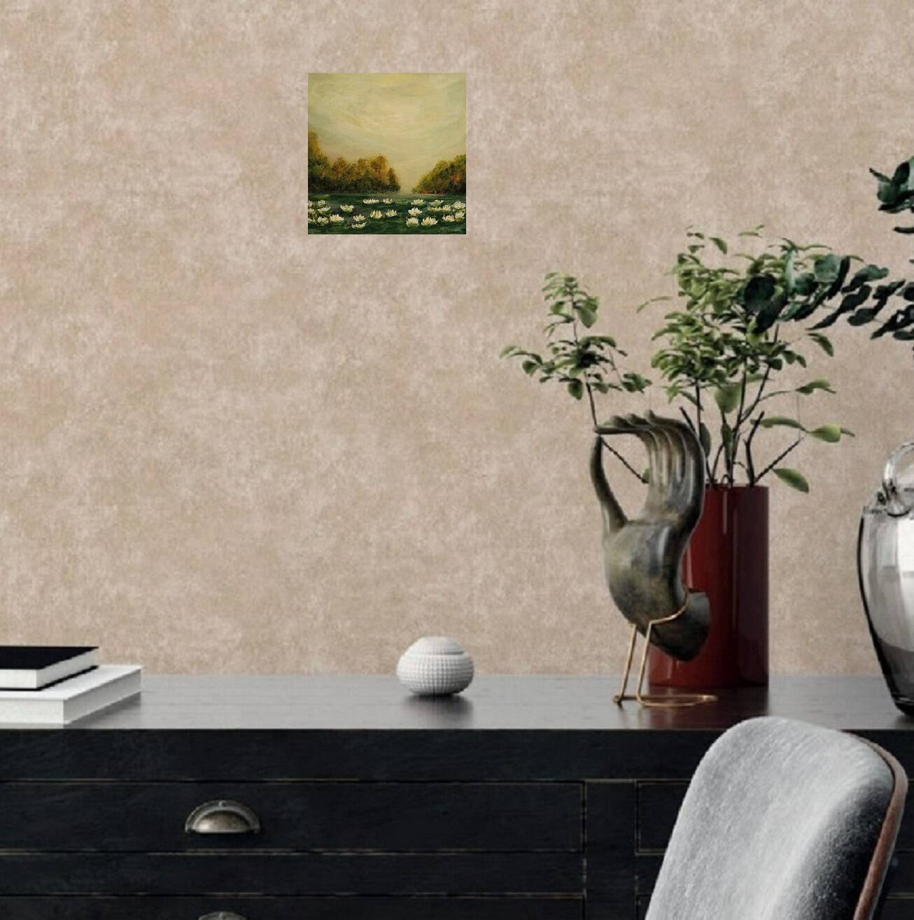 landscape painting classic modern art signed and delivered with its certificate