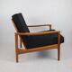 Danish Black Boucle Lounge Chair, 1970s
