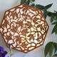 Wall lamp, suspension of the 20s in openwork wood, folk art