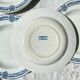 5 Deep plates in blue ironstone Salins, Arbois Ennege model