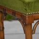 Piano stool/bamboo effect wooden footrest