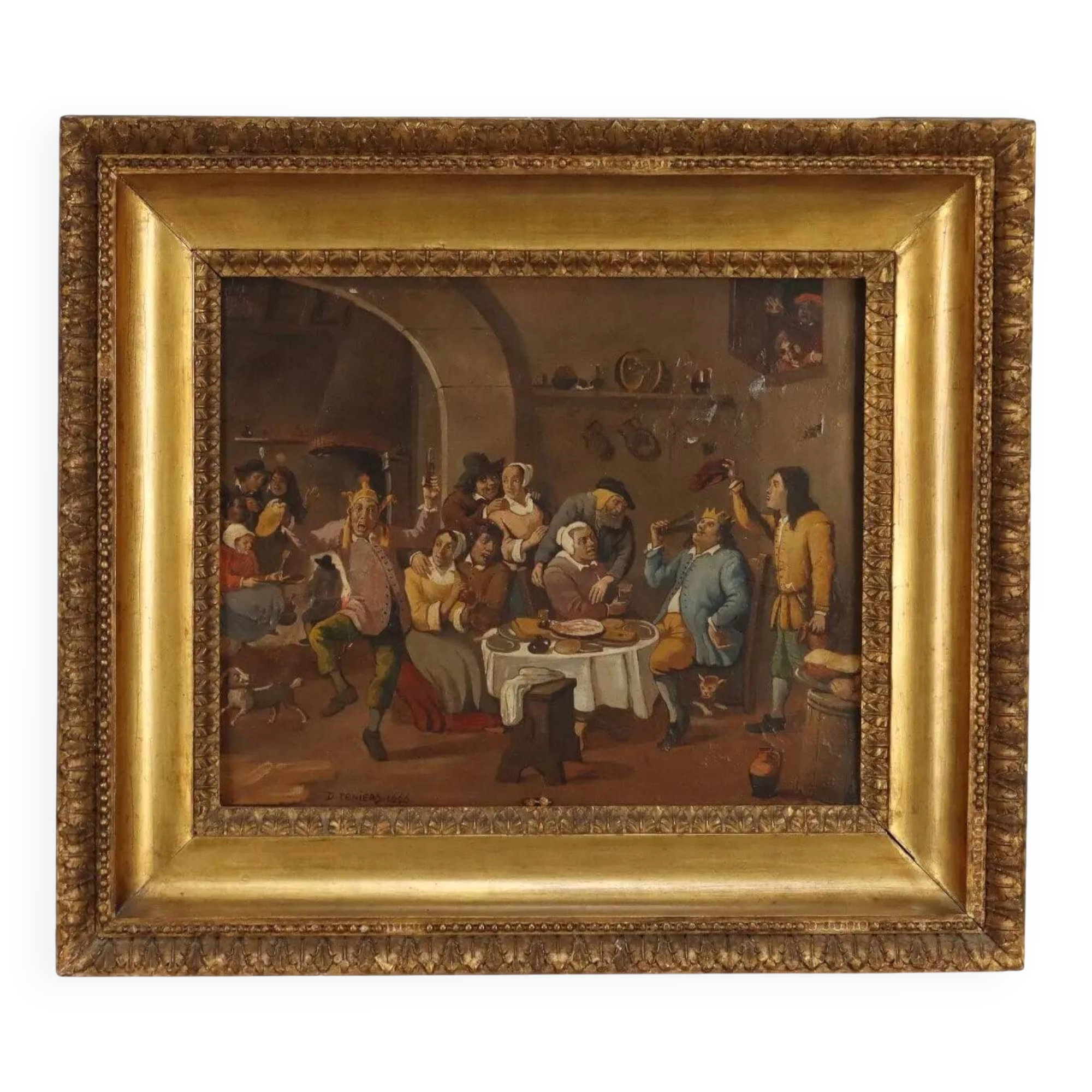 Table "Twelfth Night the King Drinks" copy after David Teniers "800"