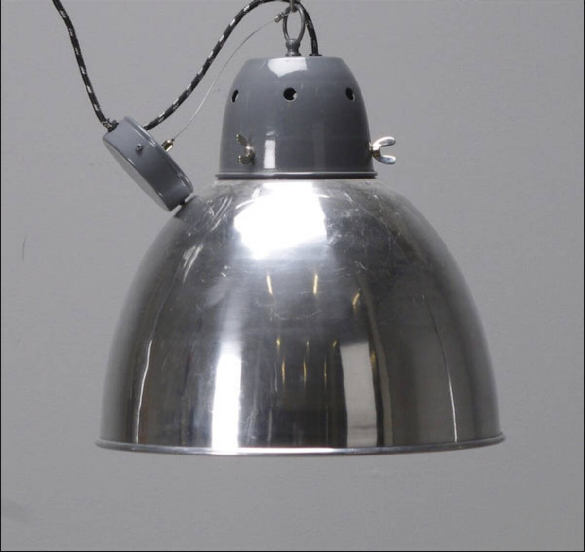 Industrial style suspension by House Doctor, diameter 40 cm.