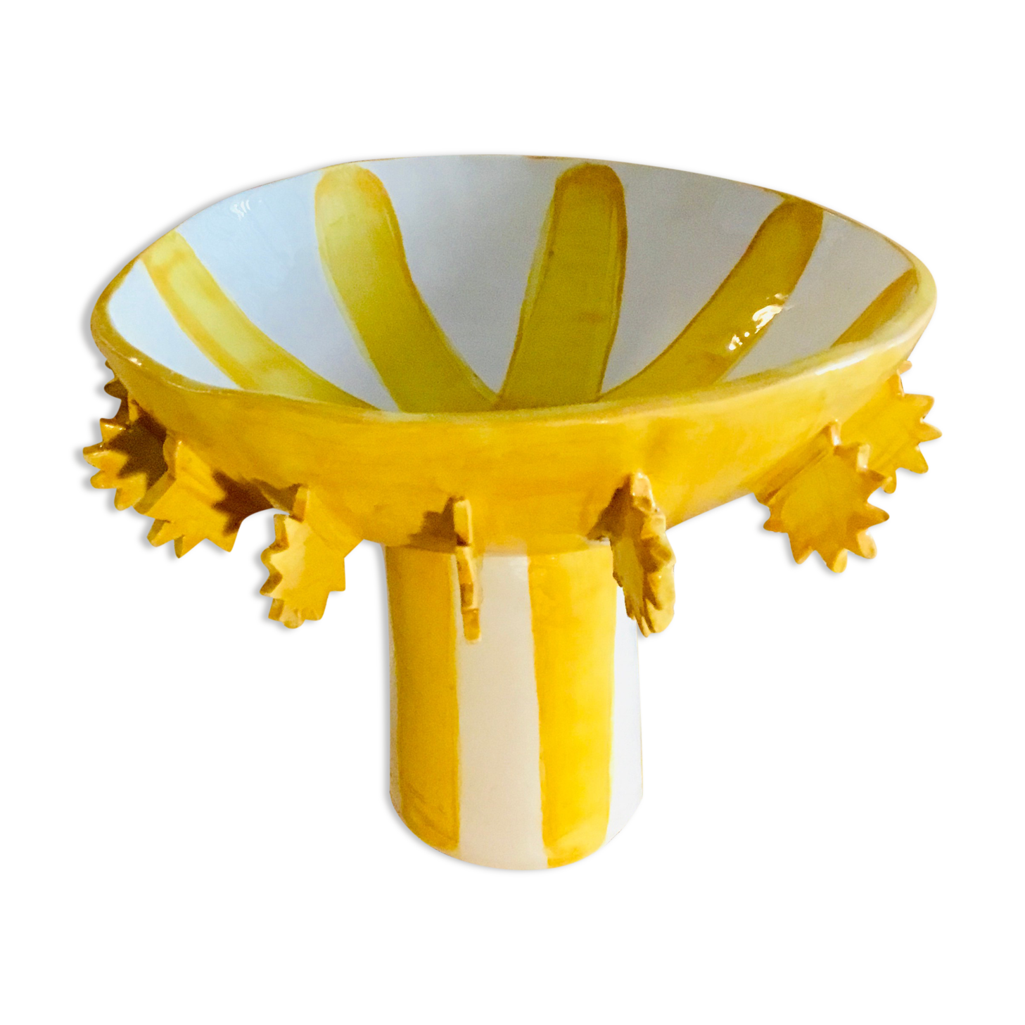 Hand-painted ceramic cut