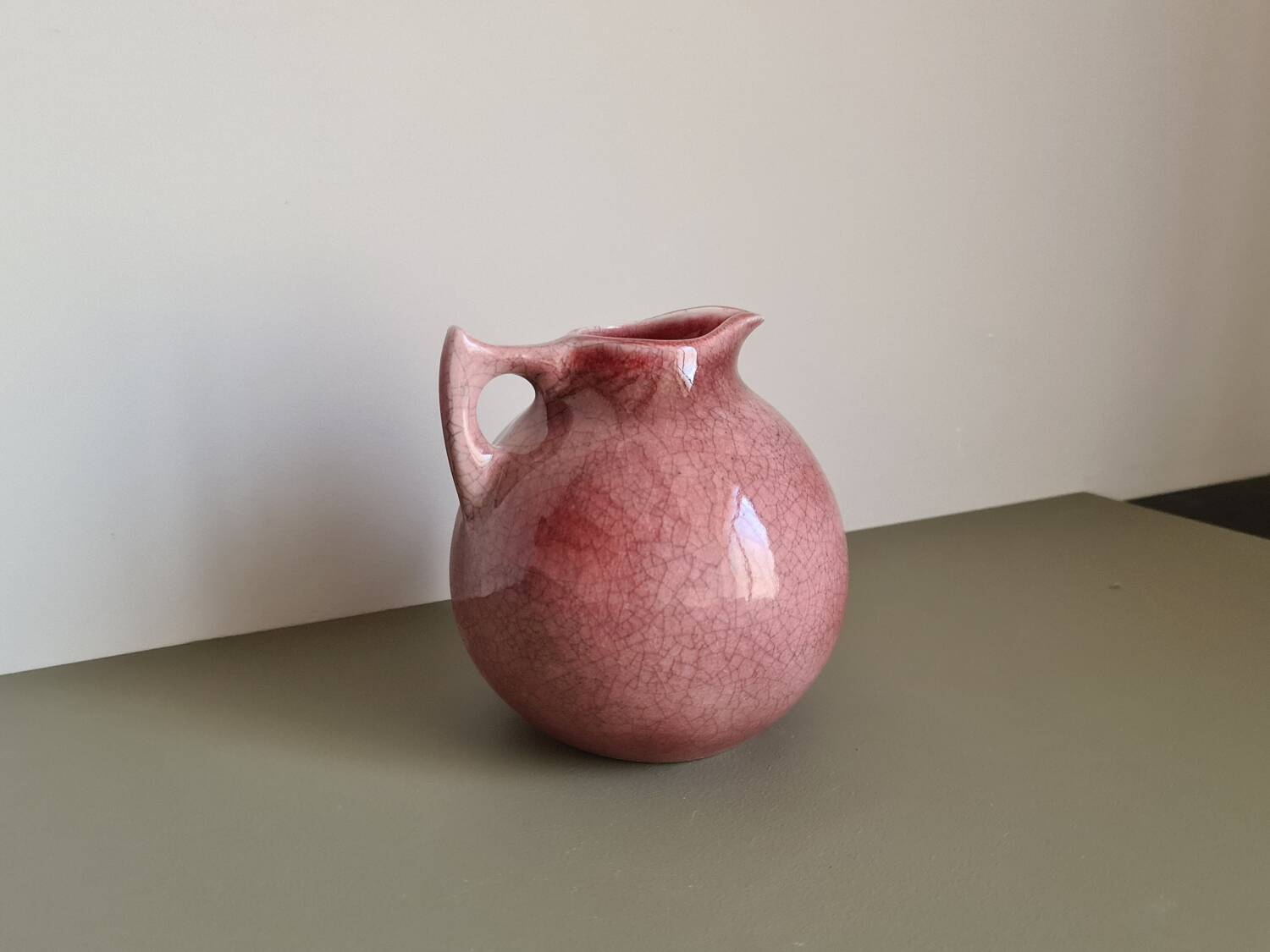 Pichet vintage français en céramique à glaçure Tim Orr