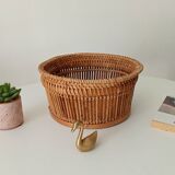 Vintage rattan basket