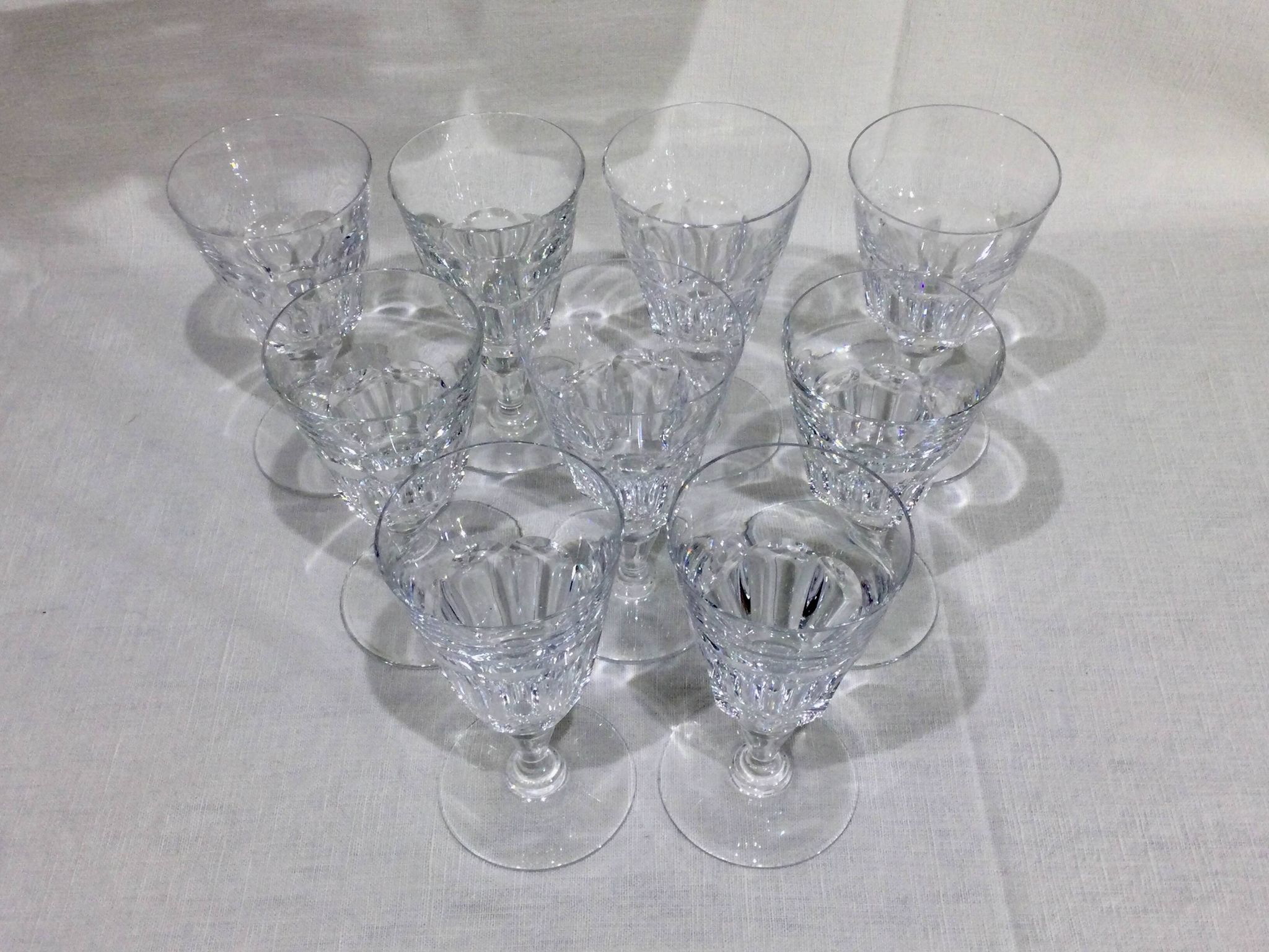 Baccarat – 9 Verres à vin blanc Modèle Missouri