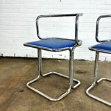 Vintage tubular frame dining room chairs