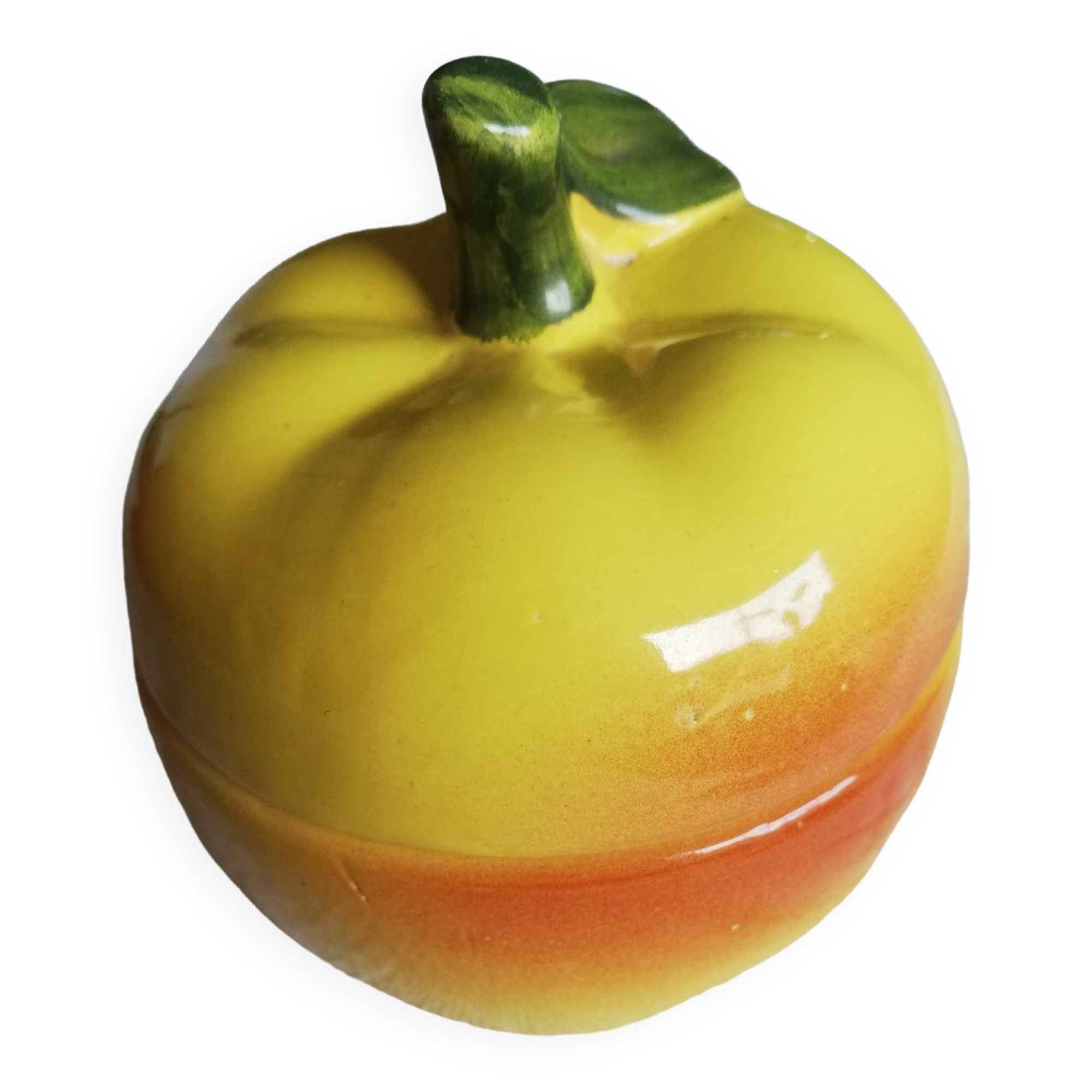 Apple-shaped box pot with ceramic foil