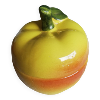 Apple-shaped box pot with ceramic foil