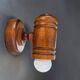Danish pine wood wall sconce light