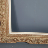 Montparnasse frame with keys carved ceruse wood 62x53 cm, foliage 46x38 cm SB