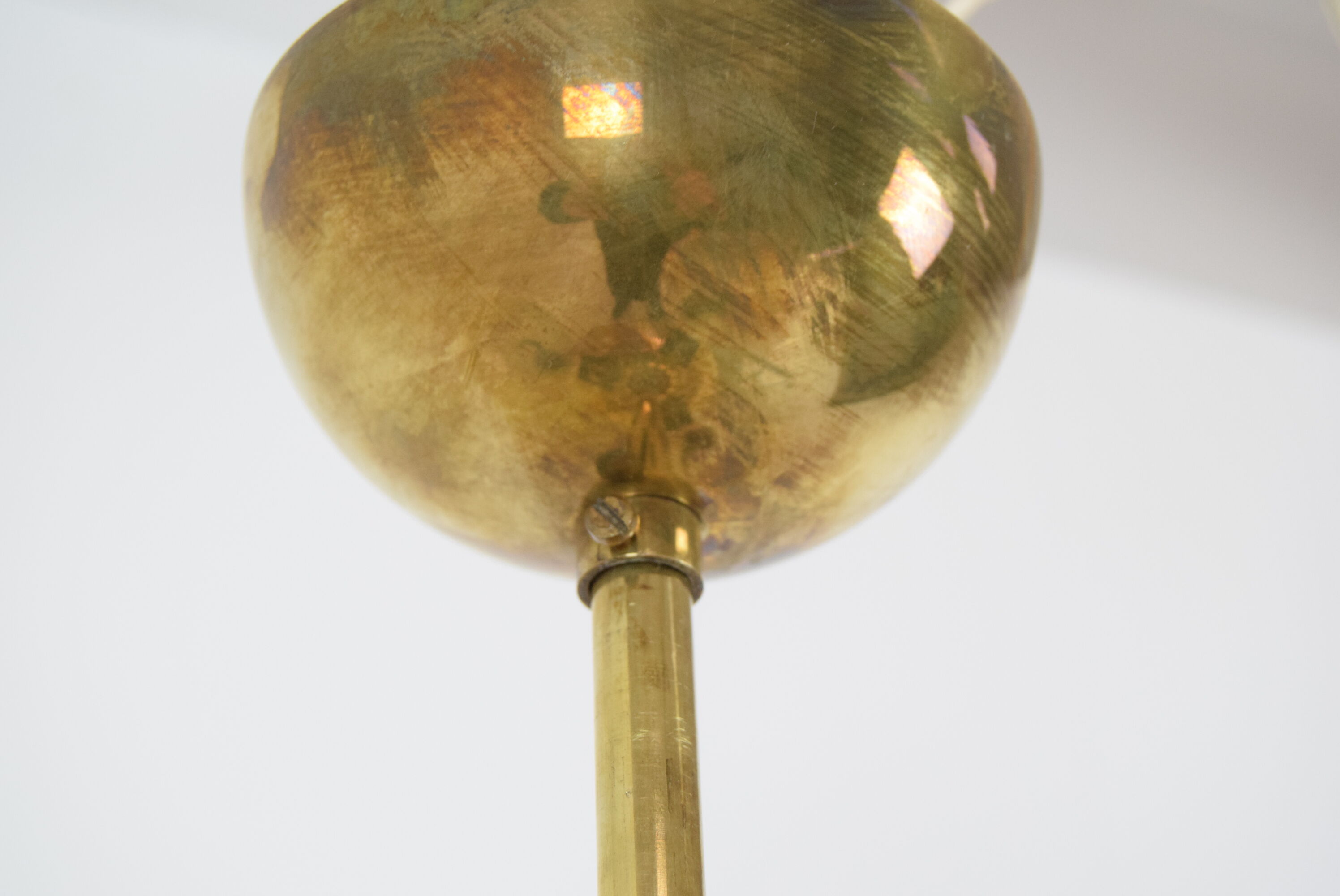 Art deco rare Brass Chandelier,1930's.