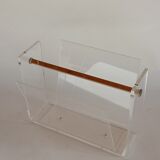 Acrylic magazine rack by David Lange