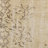 Vintage Cream & Brown Turkish Handmade Rug, 149x252Cm