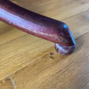 Coat rack on curved wooden stand, Baumann or Thonet style parrot