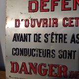 Vintage industrial metal plate