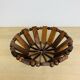 Vintage olive wood fruit bowl