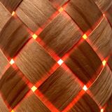 Mid-century Swedish wood veneer table lamp from Vamhus, 1960s.