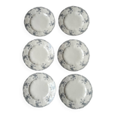 6 Assiettes Plates Terre de Fer Longwy Modèle Lorrain
