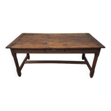 Extendable oak farmhouse table