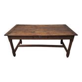 Table de ferme à rallonges en chêne