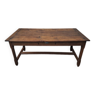 Extendable oak farmhouse table