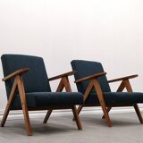 Mid Century Easy Chair Model B - 310 Var in Blue Boucle