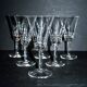 Lot de 6 verres à vin en cristal taillé style cerdagne - cristallerie lorraine lemberg? h13.5cm
