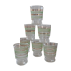 Lot de 7 verres granité vert clair années 50-60