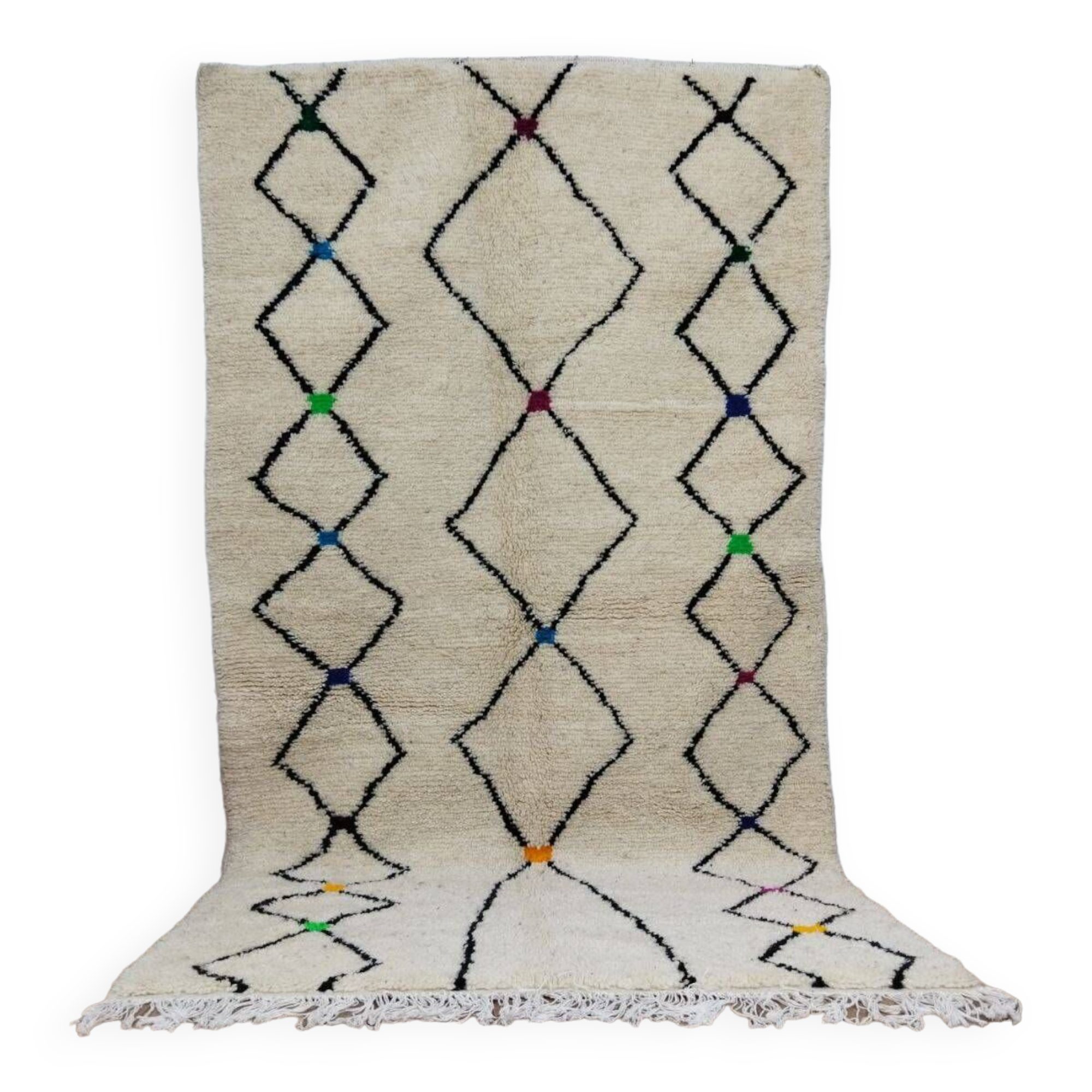 Handmade wool Berber rug 250x132cm