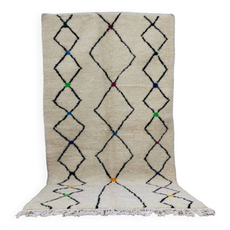 Handmade wool Berber rug 250x132cm