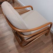 Two rattan armchairs from the 1970s, Scandinavia