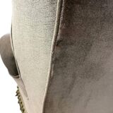 Vintage green club chair with fringes