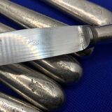 Set of 6 small silver-plated Navy knives from Ercuis