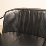 Vintage sofa in synthetic leather and chrome metal, 1970s