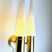 Brass Coloured Double Wall Lamp By Hans-Agne Jakobsson For Markaryd, Sweden, 1960'S
