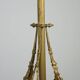 Antique pendant lamp with gold-coloured and ornate details and 3 fittings