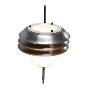 Lampe de table italienne en métal et verre opale, années 1960