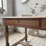 2m walnut drapery farm table